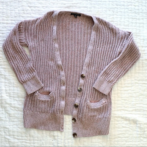 American Eagle Outfitters Sweaters - American Eagle Chunky Knit Cardigan Soft Pink  (M)